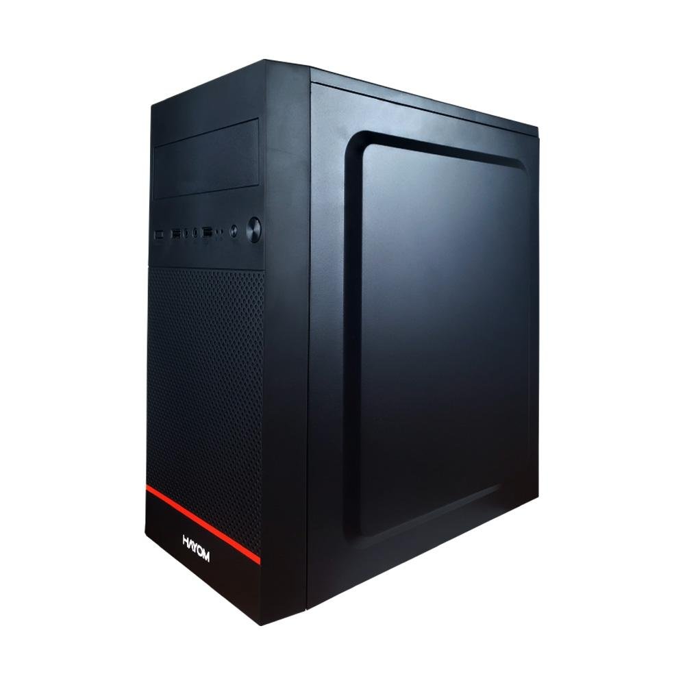 Imagem 3 de 10 do produto Gabinete Office Hayom GB1723, Micro-ATX, Mid Tower, Preto - GB.17.10.23