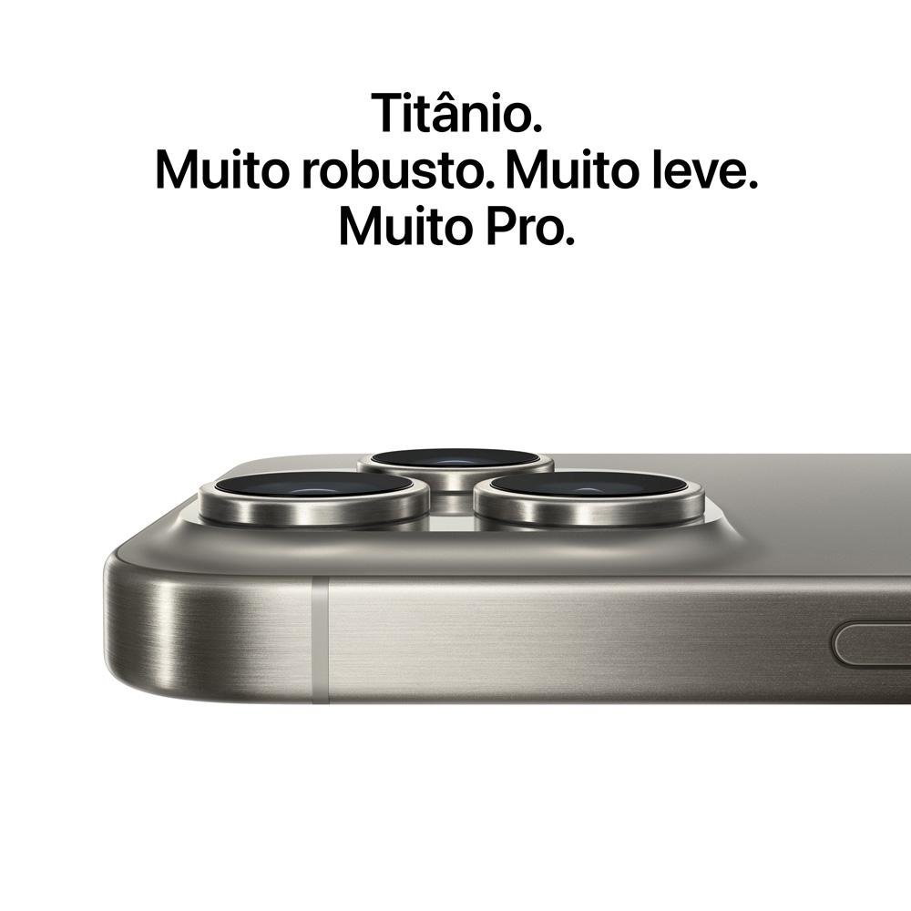 iPhone 15 Pro Apple 128GB, Câmera Tripla 48MP, Tela 6.1", Azul Titânio iPhone 15 Pro Apple 128GB, Câmera Tripla 48MP, Tela 6.1", Azul Titânio