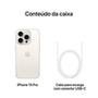 iPhone 15 Pro Apple 256GB Titânio Branco, Tela de 6.1, Câmera Tripla de 48MP, iOS - MTV43BE/A