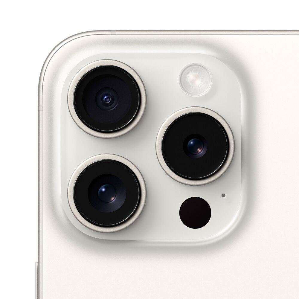 iPhone 15 Pro Apple 256GB Titânio Branco, Tela de 6.1, Câmera Tripla de 48MP, iOS - MTV43BE/A