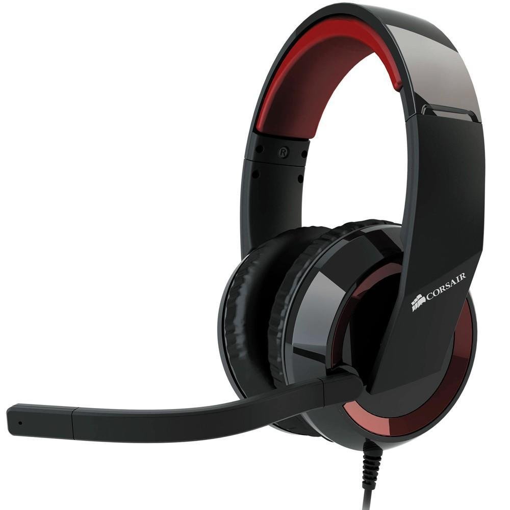 Imagem 6 de 6 do produto Headset Gamer Corsair HS30 Raptor P2, Stereo, Drivers 40mm, Preto/Vermelho - CA-9011121-NA