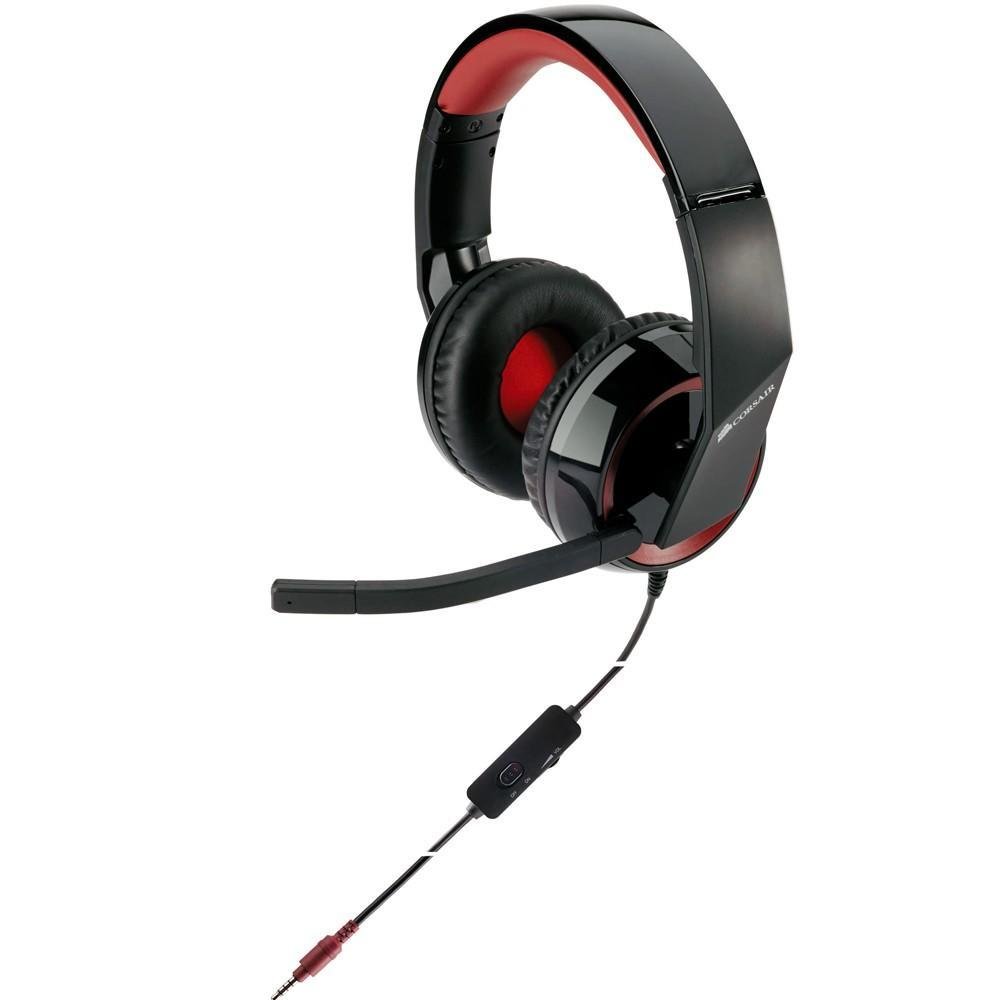 Imagem 3 de 6 do produto Headset Gamer Corsair HS30 Raptor P2, Stereo, Drivers 40mm, Preto/Vermelho - CA-9011121-NA