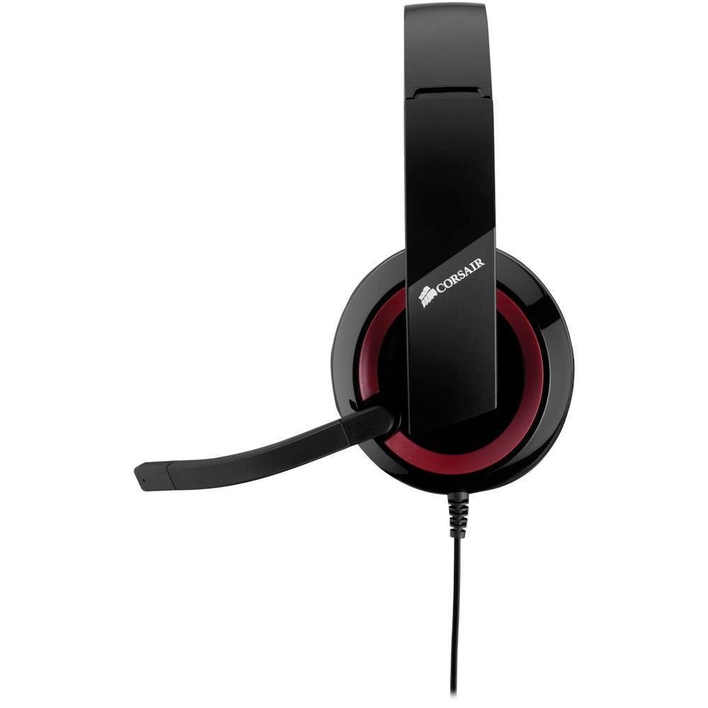 Headset Gamer Corsair HS40 USB, Surround 7.1, Drivers 50mm, Preto/Vermelho - CA-9011122-NA