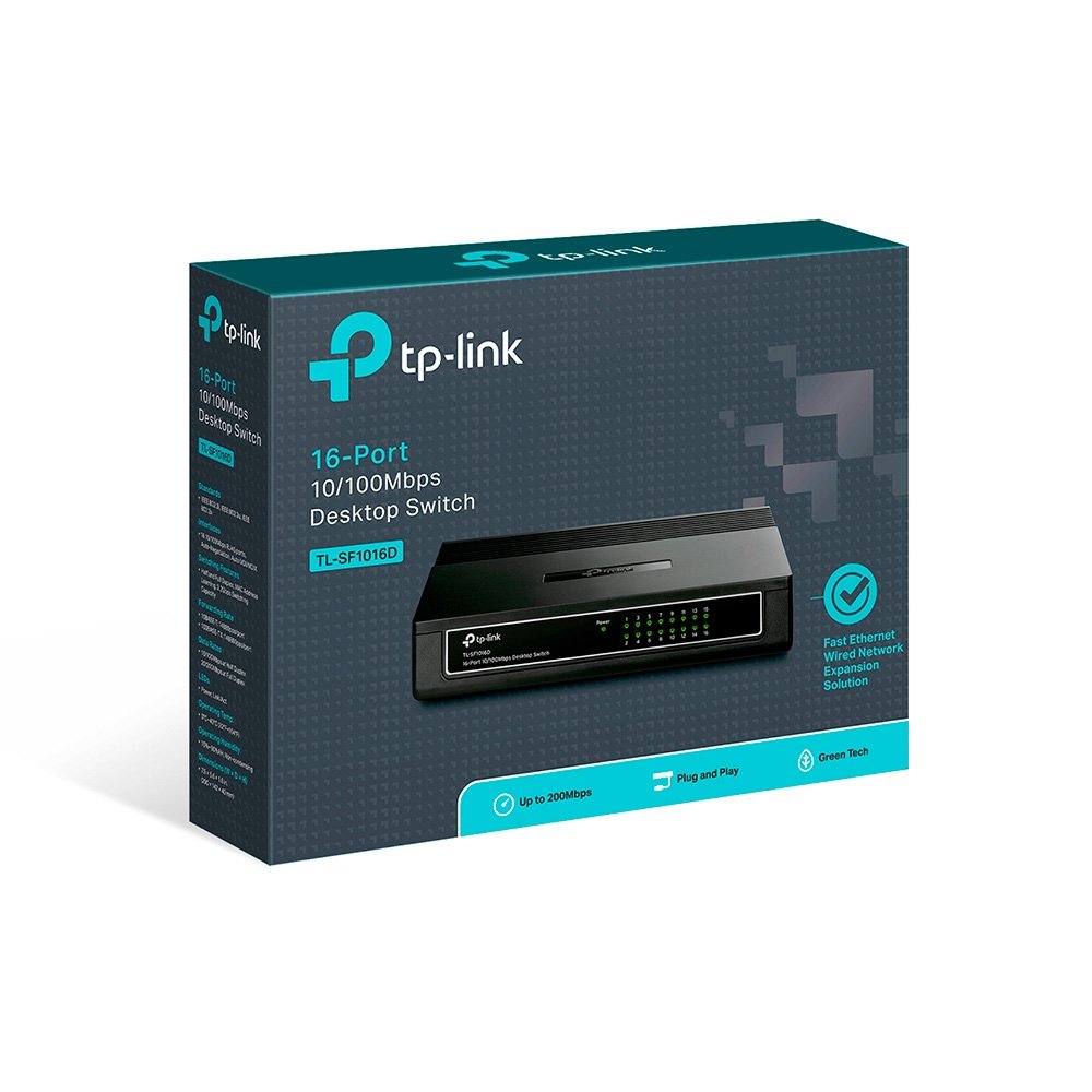 Switch 16 Portas TP-Link 10/100 Mbps TL-SF1016D - view 4