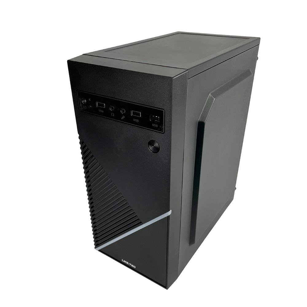 Imagem 3 de 10 do produto Gabinete Gamer Liketec Basic One V2, Mid Tower, RGB, LED, ATX, Lateral em Acrílico, Sem FANs, Preto - LC-MT-ONEV2-2057