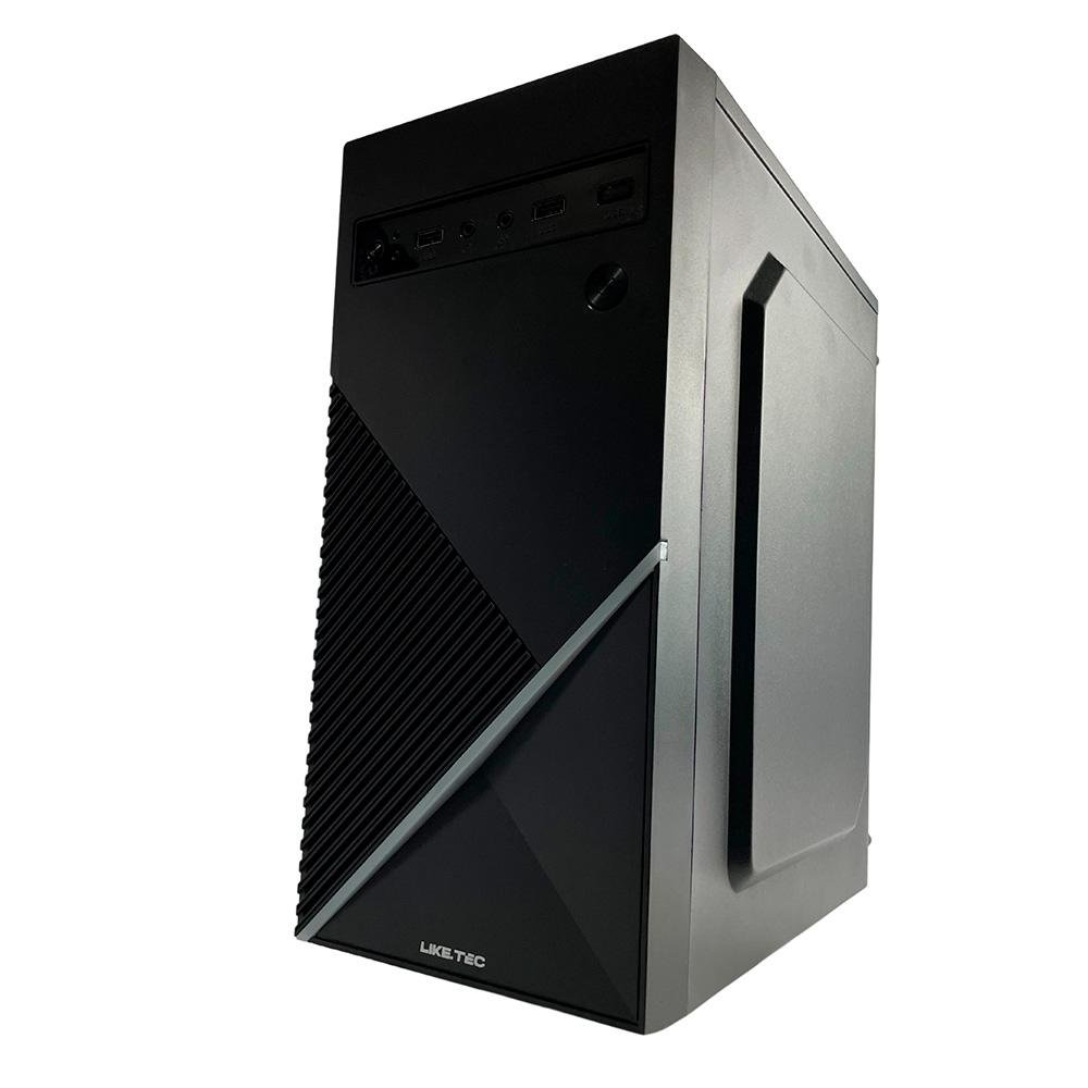 Imagem 2 de 10 do produto Gabinete Gamer Liketec Basic One V2, Mid Tower, RGB, LED, ATX, Lateral em Acrílico, Sem FANs, Preto - LC-MT-ONEV2-2057
