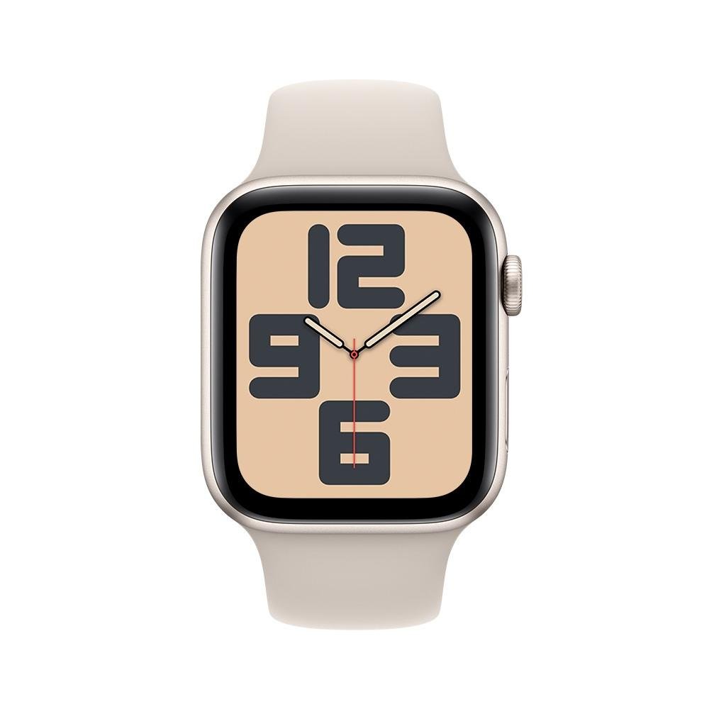 Apple Watch SE GPS + Cellular, Caixa Estelar de Alumínio de 44mm, Pulseira Esportiva Estelar, Tamanho M/G, Neutro em Carbono - MRGX3BZ/A Apple Watch SE GPS + Cellular, Caixa Estelar de Alumínio de 44mm, Pulseira Esportiva Estelar, Tamanho M/G, Neutro em Carbono - MRGX3BZ/A