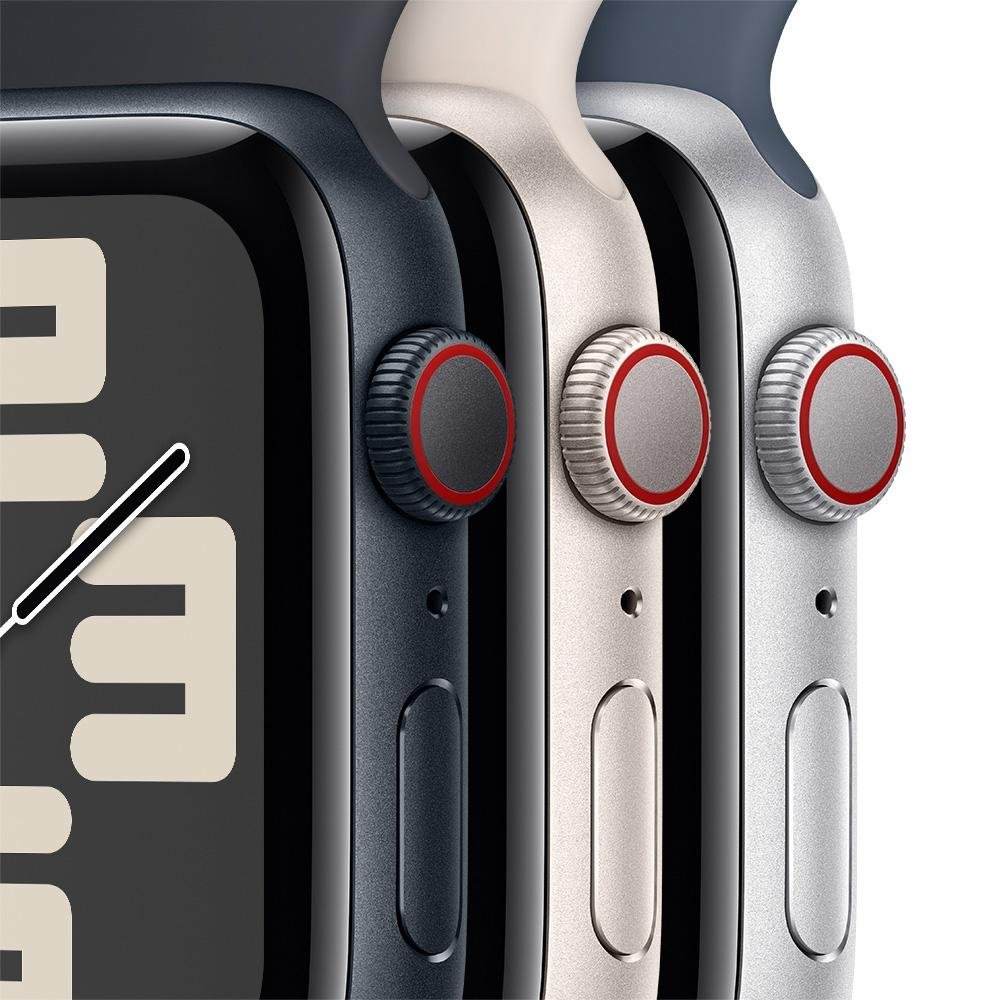 Apple Watch SE GPS + Cellular, Caixa Estelar de Alumínio de 44mm, Pulseira Esportiva Estelar, Tamanho M/G, Neutro em Carbono - MRGX3BZ/A Apple Watch SE GPS + Cellular, Caixa Estelar de Alumínio de 44mm, Pulseira Esportiva Estelar, Tamanho M/G, Neutro em Carbono - MRGX3BZ/A