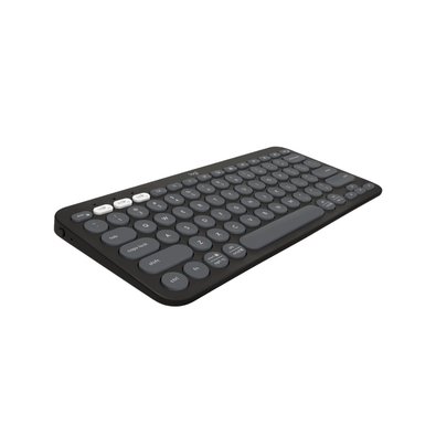 Teclado Sem Fio Logitech, Bluetooth e USB, Pebble Keys 2 K380s, Easy-Switch e Pilha Inclusa, Grafite - 920-011789