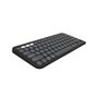 Teclado Sem Fio Logitech, Bluetooth e USB, Pebble Keys 2 K380s, Easy-Switch e Pilha Inclusa, Grafite - 920-011789