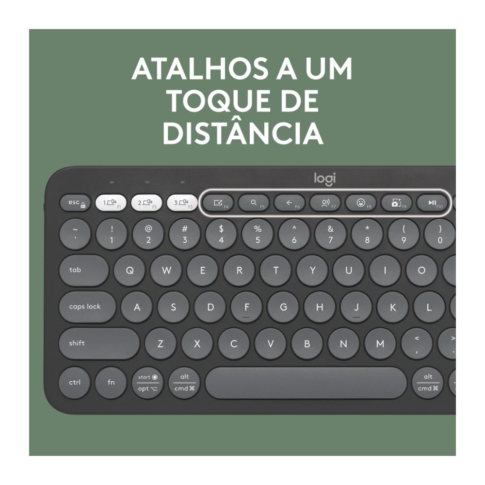 Teclado Sem Fio ( Balão.info), Bluetooth e USB, Pebble Keys 2 K380s, Easy-Switch e Pilha Inclusa, Grafite - 920-( Balão.info - foto 5