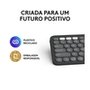 Teclado Sem Fio Logitech, Bluetooth e USB, Pebble Keys 2 K380s, Easy-Switch e Pilha Inclusa, Grafite - 920-011789