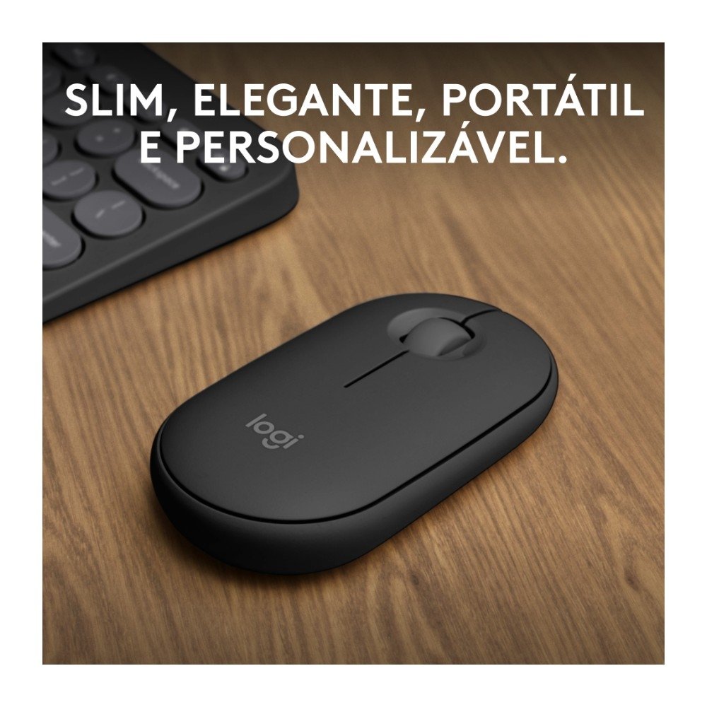Mouse Sem Fio ( Balão.info) Pebble 2 M350s, Bluetooth, Pilha Inclusa, com Clique Silencioso, Grafite - 910-( Balão.info - foto 2