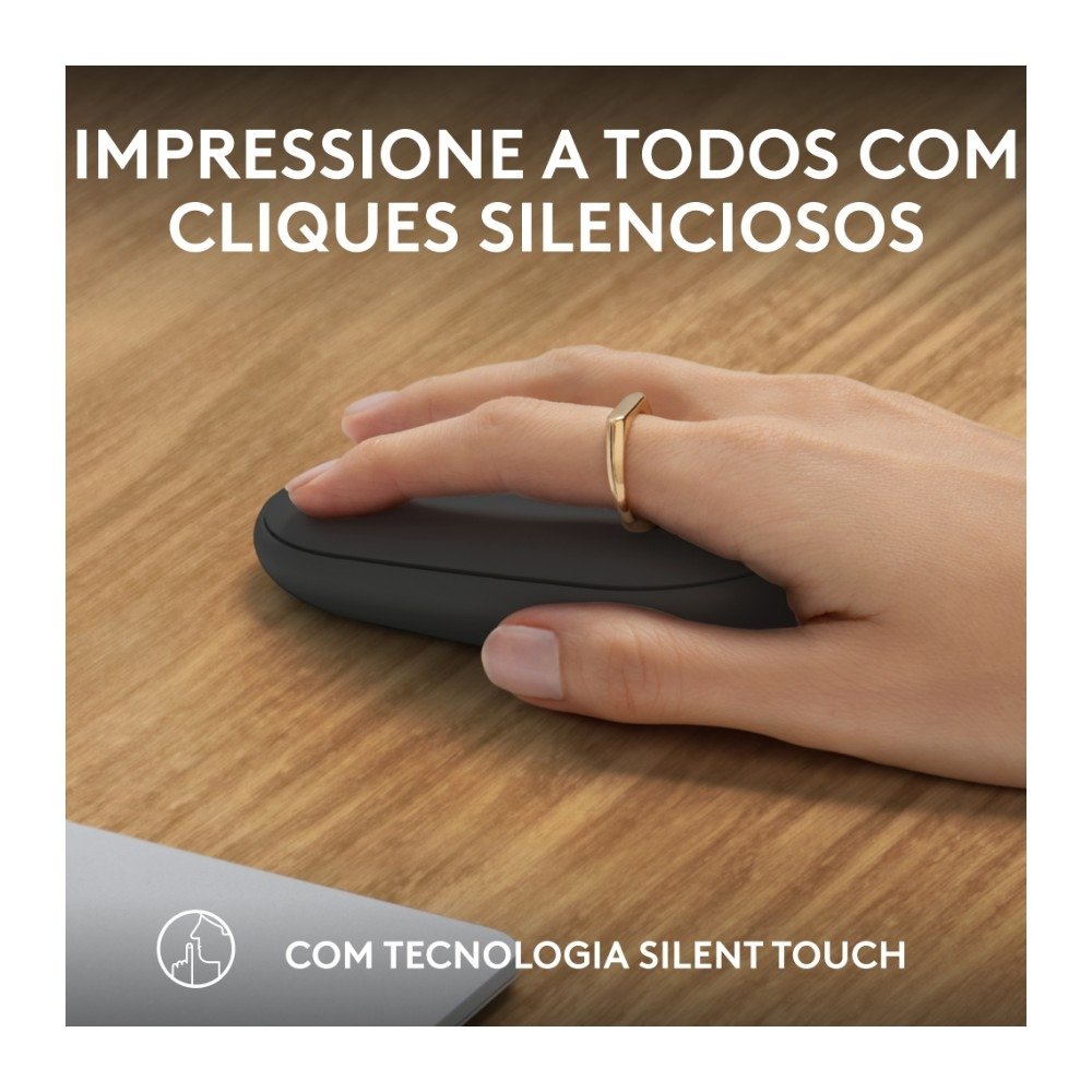 Mouse Sem Fio ( Balão.info) Pebble 2 M350s, Bluetooth, Pilha Inclusa, com Clique Silencioso, Grafite - 910-( Balão.info - foto 5