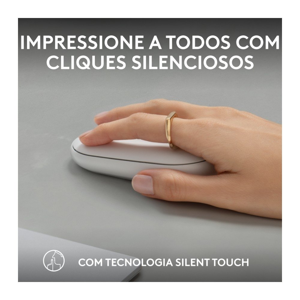 Mouse Sem Fio ( Balão.info) Pebble 2 M350s, USB Logi Bolt ou Bluetooth e Pilha Inclusa, com Clique Silencioso, Branco - 910-( Balão.info - foto 5
