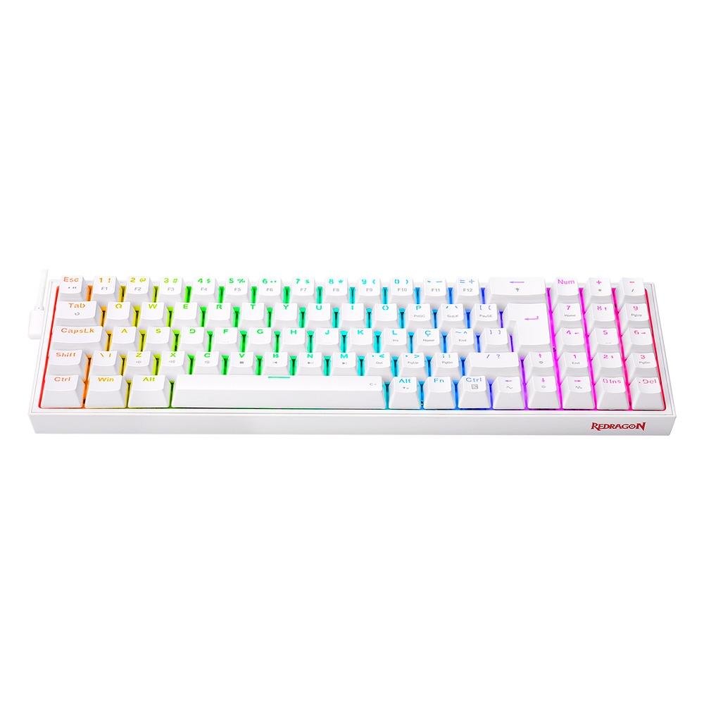 Teclado Mecânico Gamer ( Balão.info) Pollux, RGB, Switch Red, N-keys, ( Balão.info), Branco - K628-RGB-W (PT-RED - foto 4