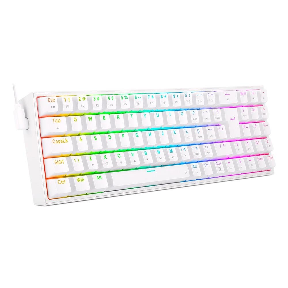 Teclado Mecânico Gamer ( Balão.info) Pollux, RGB, Switch Red, N-keys, ( Balão.info), Branco - K628-RGB-W (PT-RED - foto 3