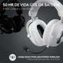 Headset Gamer Sem Fio Logitech G Pro X 2 Lightspeed, Driver 50mm, Bluetooth, USB e 3.5mm, para PC, Playstation e Switch, Branco - 981-001268