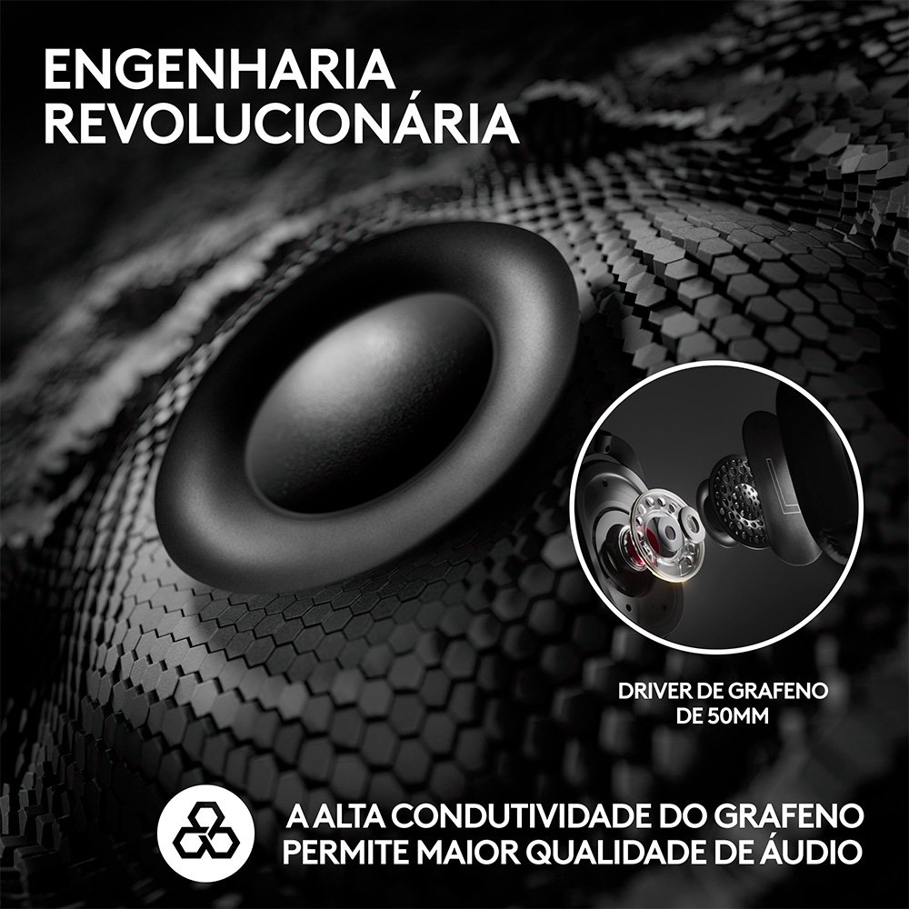 Headset Gamer Sem Fio Logitech G Pro X 2 Lightspeed, Driver 50mm, Bluetooth, USB e 3.5mm, para PC, Playstation e Switch, Branco - 981-001268