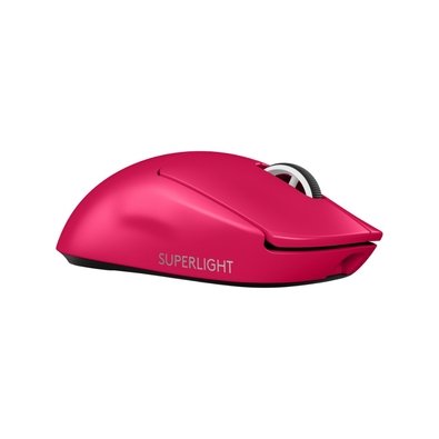 Mouse Gamer Sem Fio Logitech G Pro X SUPERLIGHT 2 com Lightspeed, Sensor HERO 2 com 32K DPI e Bateria Recarregável, Rosa Magenta - 910-006796