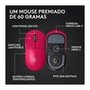 Mouse Gamer Sem Fio Logitech G Pro X SUPERLIGHT 2 com Lightspeed, Sensor HERO 2 com 32K DPI e Bateria Recarregável, Rosa Magenta - 910-006796