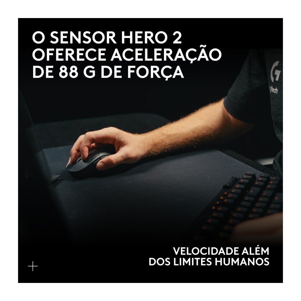 Mouse Gamer Sem Fio Logitech G Pro X SUPERLIGHT 2 com Lightspeed, Sensor HERO 2 com 32K DPI e Bateria Recarregável, Rosa Magenta - 910-006796 - view 11
