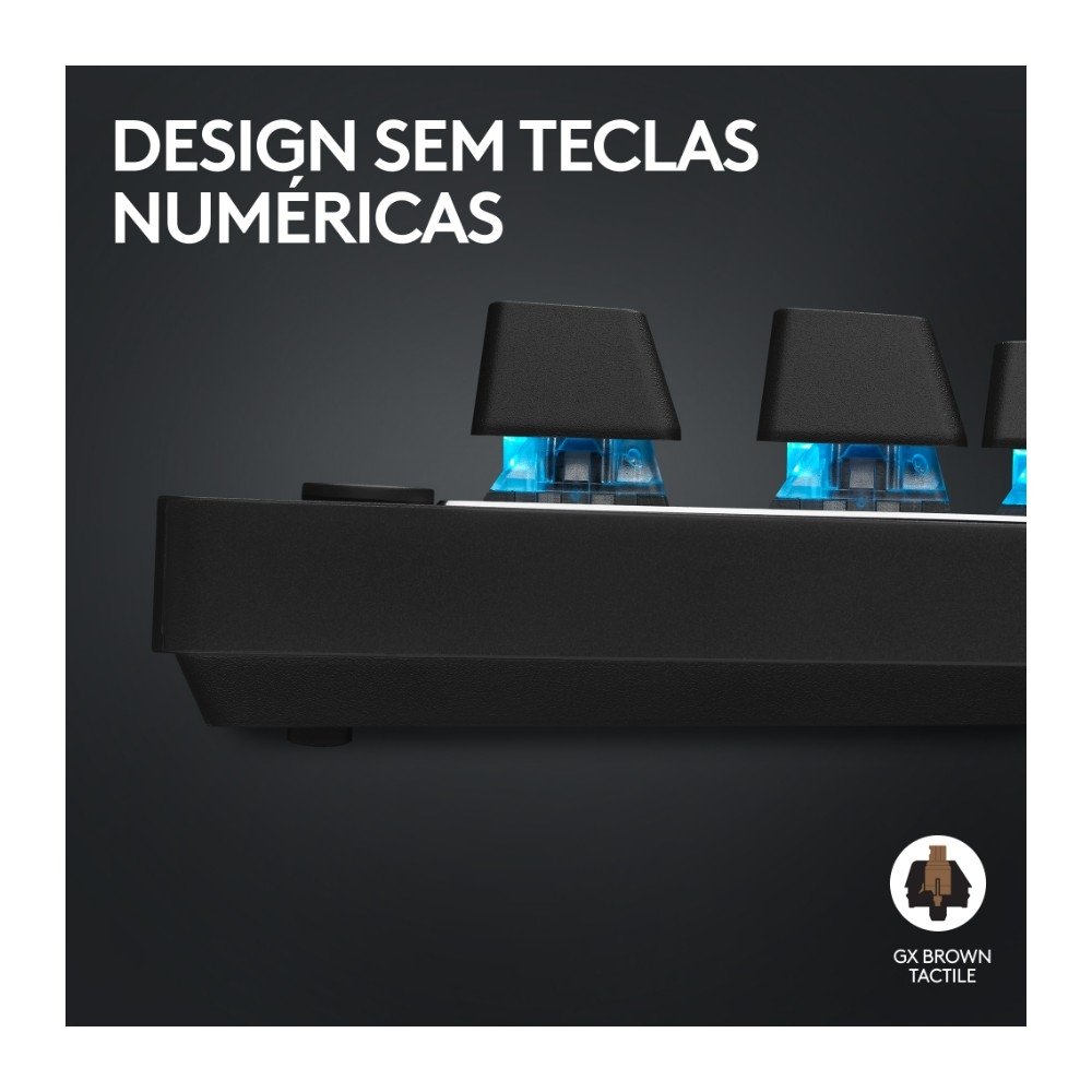 Teclado Gamer Sem Fio ( Balão.info) Pro X com design TKL, Layout US, RGB LIGHTSYNC e Switch Exclusivo GX Brown Tactile, Preto- 920-( Balão.info - foto 4