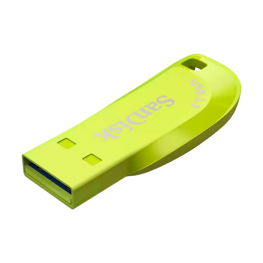 Imagem 2 de 3 do produto Pen Drive 128GB SanDisk Ultra Shift, USB 3.2 Flash Drive, Amarelo Fluorescente - SDCZ410-128G-G46EP