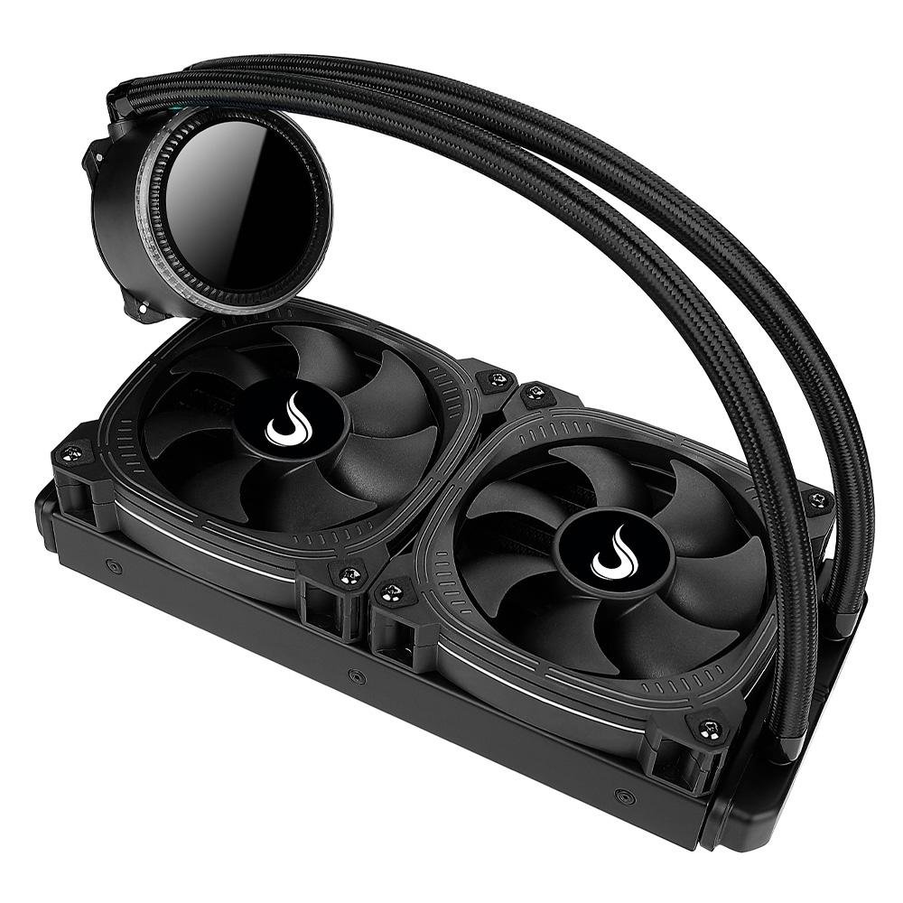 Water Cooler Rise Mode Aura Ice Black, ARGB, 240mm, AMD/Intel, Preto - RM-WAIB-05-ARGB Water Cooler Rise Mode Aura Ice Black, ARGB, 240mm, AMD/Intel, Preto - RM-WAIB-05-ARGB