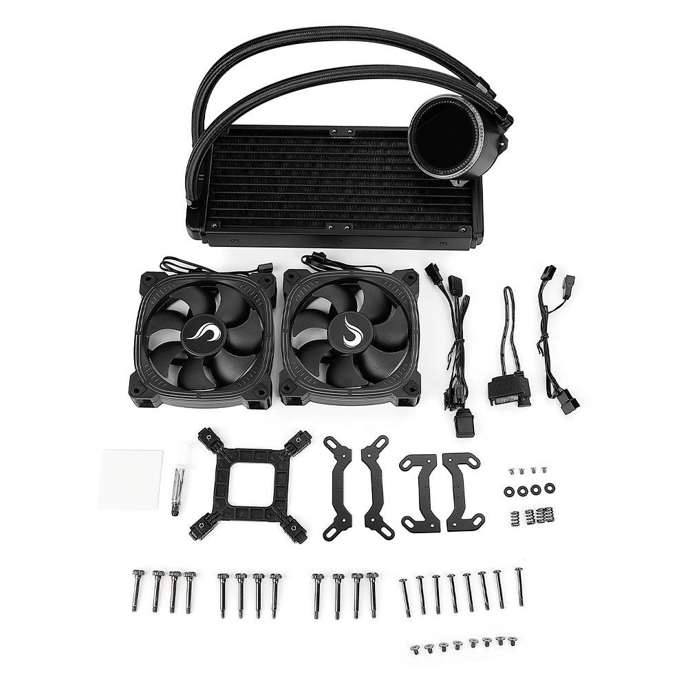 Imagem 9 de 9 do produto Water Cooler Rise Mode Aura Ice Black, ARGB, 240mm, AMD/Intel, Preto - RM-WAIB-05-ARGB