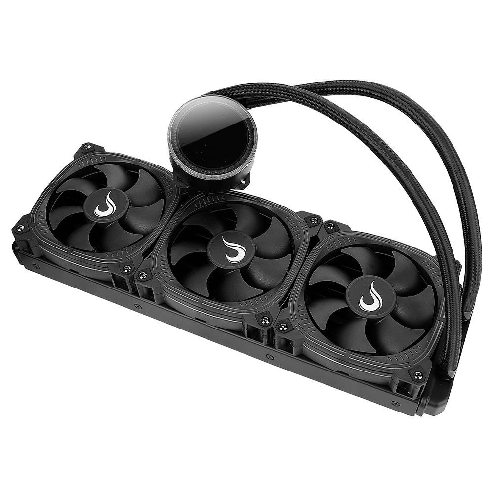 Water Cooler Rise Mode Aura Ice Black, ARGB, 360mm, AMD/Intel, Preto - RM-WAIB-06-ARGB Water Cooler Rise Mode Aura Ice Black, ARGB, 360mm, AMD/Intel, Preto - RM-WAIB-06-ARGB