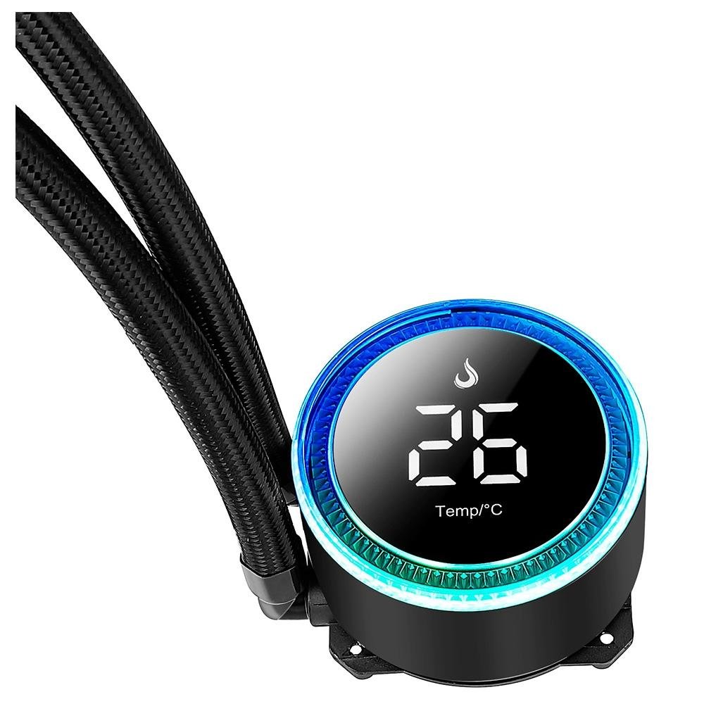 Water Cooler Rise Mode Aura Ice Black, ARGB, 360mm, AMD/Intel, Preto - RM-WAIB-06-ARGB Water Cooler Rise Mode Aura Ice Black, ARGB, 360mm, AMD/Intel, Preto - RM-WAIB-06-ARGB