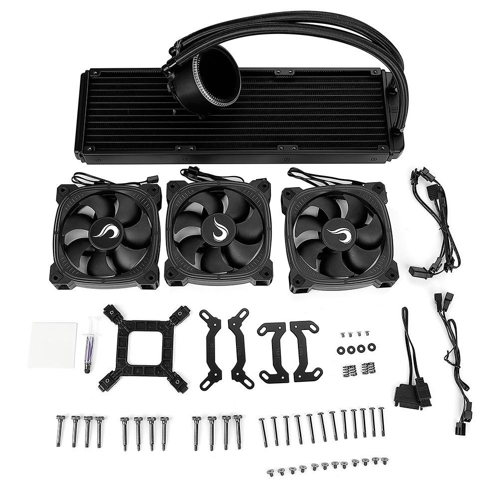 Water Cooler Rise Mode Aura Ice Black, ARGB, 360mm, AMD/Intel, Preto - RM-WAIB-06-ARGB - view 10