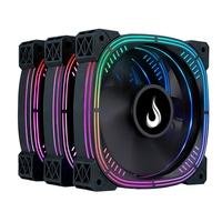 Kit Cooler Fans 3 Gamer Rise Mode 120mm   Domine O Jogo Este kit completo oferece tudo que você precisa para turbinar o resfriamento do seu PC e alcan