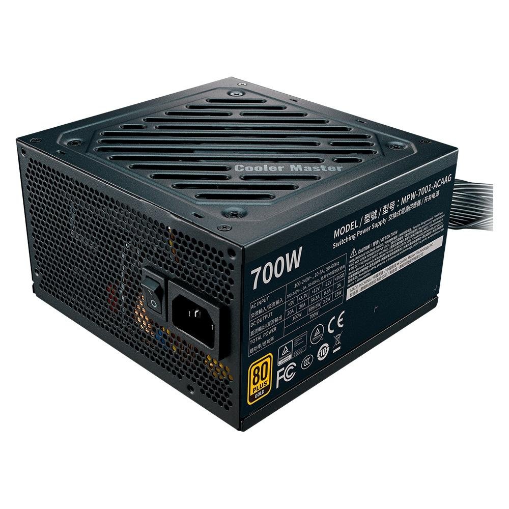 Fonte Cooler Master G700, 700W, 80 Plus Gold, PFC Ativo, com cabo, Preto - MPW-7001-ACAAG-BR Fonte Cooler Master G700, 700W, 80 Plus Gold, PFC Ativo, com cabo, Preto - MPW-7001-ACAAG-BR