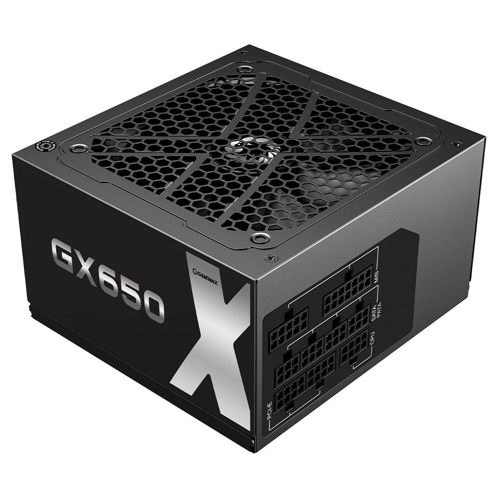 Fonte Gamemax GX650, 650W, 80 Plus Gold, Modular, PFC Ativo, Com Cabo, Preto - GX650MBKV1S7710BR Fonte Gamemax GX650, 650W, 80 Plus Gold, Modular, PFC Ativo, Com Cabo, Preto - GX650MBKV1S7710BR