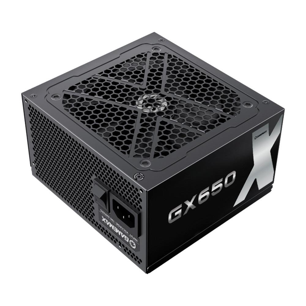 Fonte Gamemax GX650, 650W, 80 Plus Gold, Modular, PFC Ativo, Com Cabo, Preto - GX650MBKV1S7710BR Fonte Gamemax GX650, 650W, 80 Plus Gold, Modular, PFC Ativo, Com Cabo, Preto - GX650MBKV1S7710BR