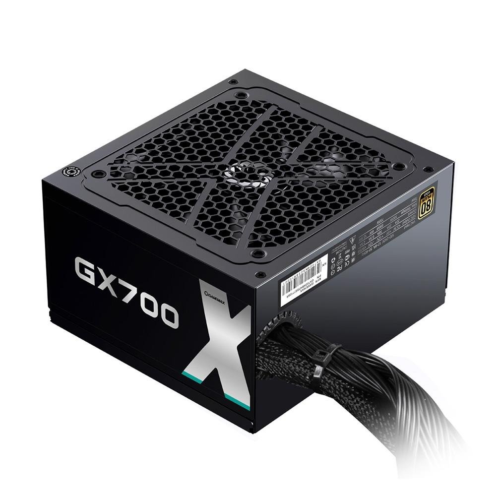 Imagem 3 de 9 do produto Fonte Gamemax GX700, 700W, 80 Plus Gold, PFC Ativo, Com Cabo, Preto - GX700WBKPSS7710BR