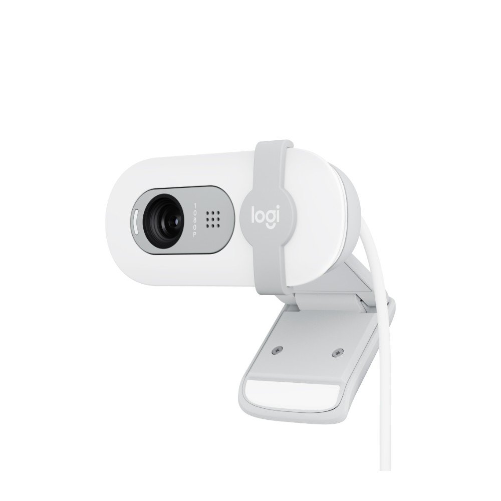 Imagem 2 de 10 do produto Webcam Logitech Brio 100 Full HD 30 FPS, Microfone, USB-A, Correção Automática, Branco - 960-001615