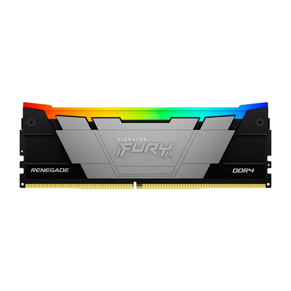 Memória RAM Kingston Fury Renegade, RGB, 32GB, DDR4, (2x16GB), 3600MHz, CL16, Preto - KF436C16RB12AK2/32 Memória RAM Kingston Fury Renegade, RGB, 32GB, DDR4, (2x16GB), 3600MHz, CL16, Preto - KF436C16RB12AK2/32