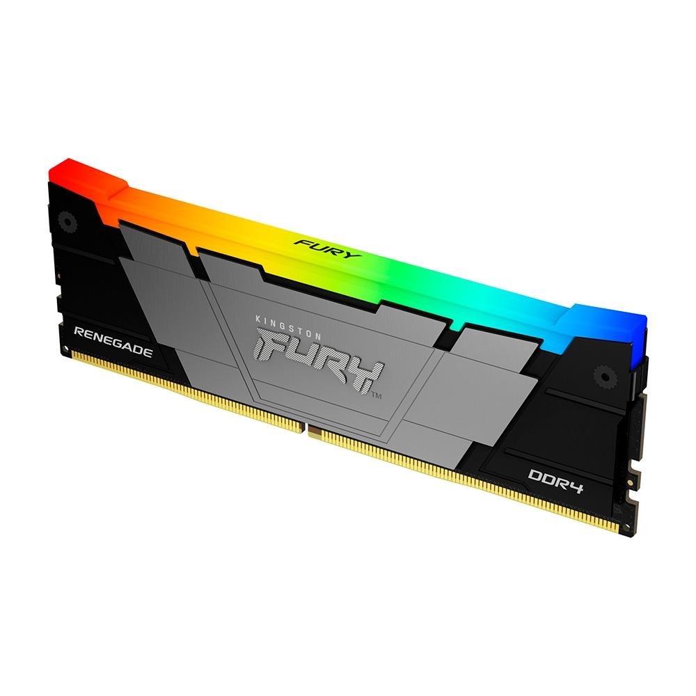 Memória RAM Kingston Fury Renegade, RGB, 32GB, DDR4, (2x16GB), 3600MHz, CL16, Preto - KF436C16RB12AK2/32 Memória RAM Kingston Fury Renegade, RGB, 32GB, DDR4, (2x16GB), 3600MHz, CL16, Preto - KF436C16RB12AK2/32
