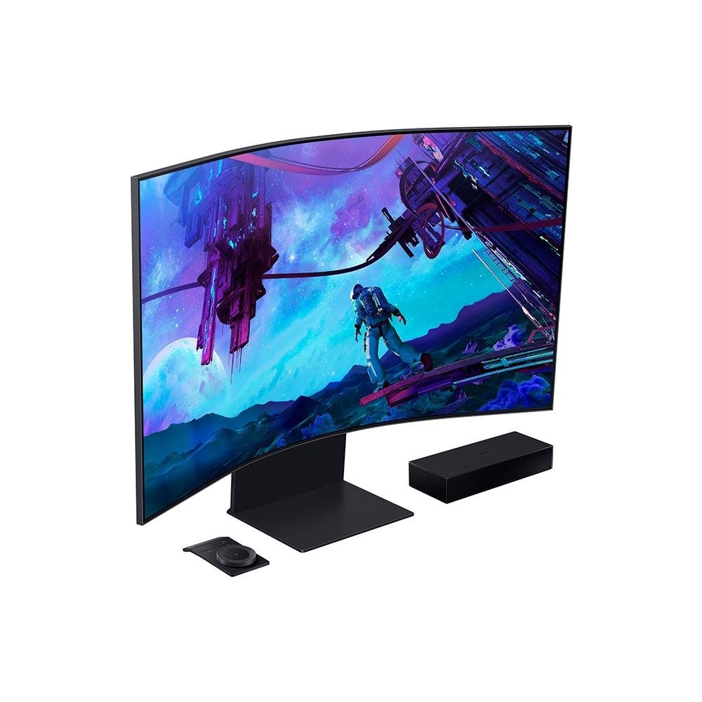 Monitor Gamer Curvo Samsung Odyssey Ark 55", 4K, 165Hz, 1ms, Gen 2, FreeSync Premium Pro, USB-C, Altura Ajustável, Som Integrado - LS55CG97WNLXZD Monitor Gamer Curvo Samsung Odyssey Ark 55", 4K, 165Hz, 1ms, Gen 2, FreeSync Premium Pro, USB-C, Altura Ajustável, Som Integrado - LS55CG97WNLXZD