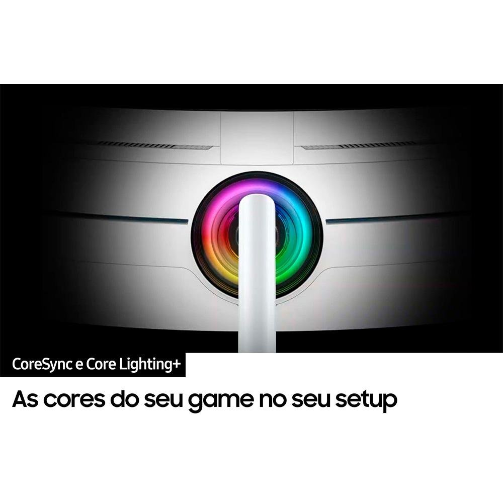 Imagem 9 de 10 do produto Monitor Gamer Curvo Samsung Odyssey NEO G9 57", Dual 4K, 240Hz, 1ms, FreeSync Premium Pro, HDR 1000, USB-C, Altura Ajustável - LS57CG950NLXZD