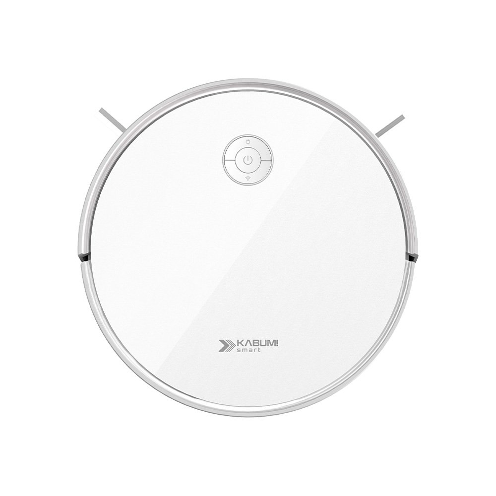 Robô Aspirador e Passa Pano KABUM! smart 550 - 3000Pa, Até 100min Bateria, Monitoramento em Tempo Real, Alexa/Google, Bivolt, Branco - KSAR550BR