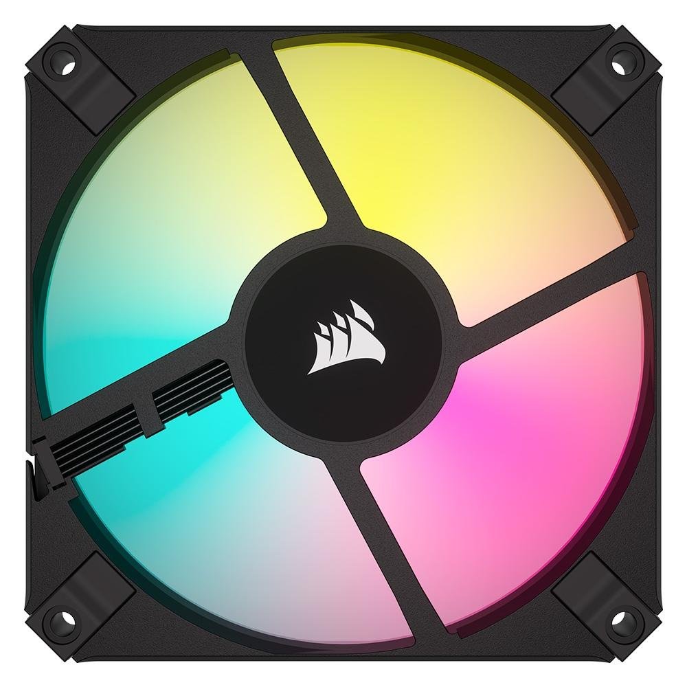 Imagem 5 de 9 do produto Kit Com 2 Ventoinhas Corsair AF120 Slim, 120mm, RGB, Preto - CO-9050163-WW