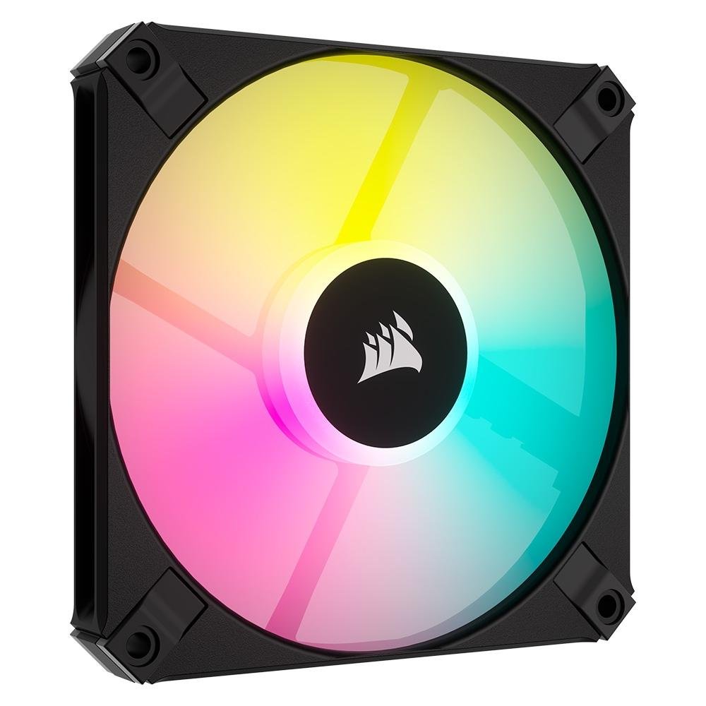 Imagem 3 de 9 do produto Kit Com 2 Ventoinhas Corsair AF120 Slim, 120mm, RGB, Preto - CO-9050163-WW