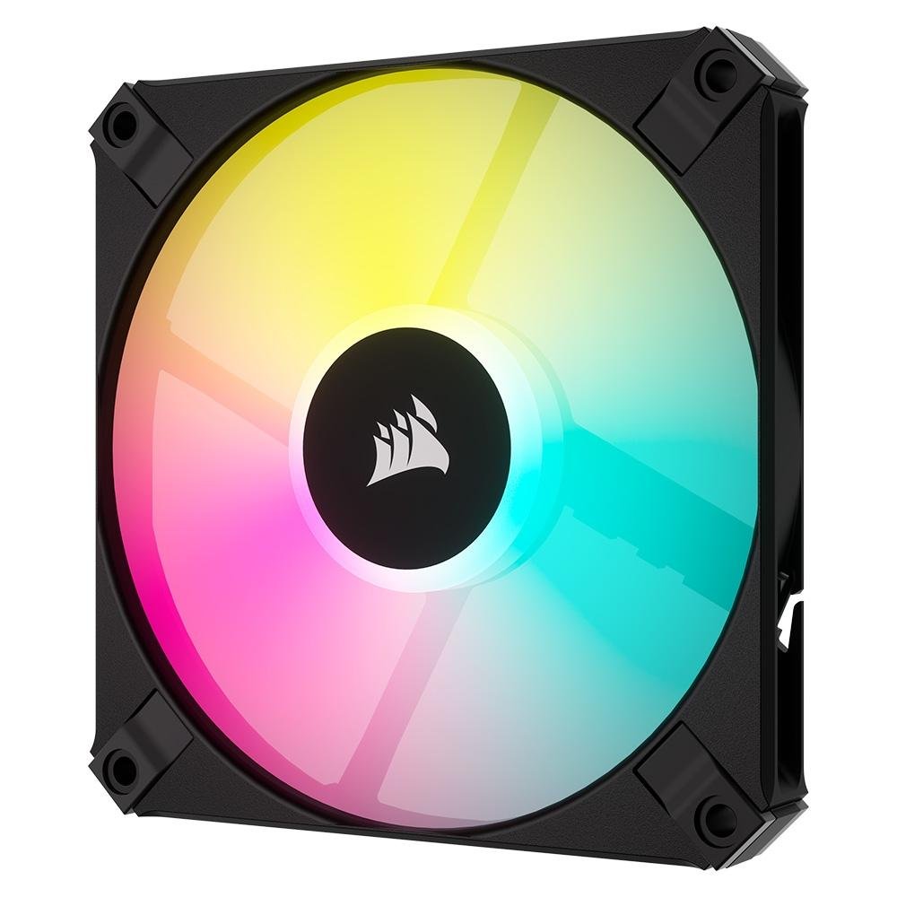 Imagem 4 de 9 do produto Kit Com 2 Ventoinhas Corsair AF120 Slim, 120mm, RGB, Preto - CO-9050163-WW