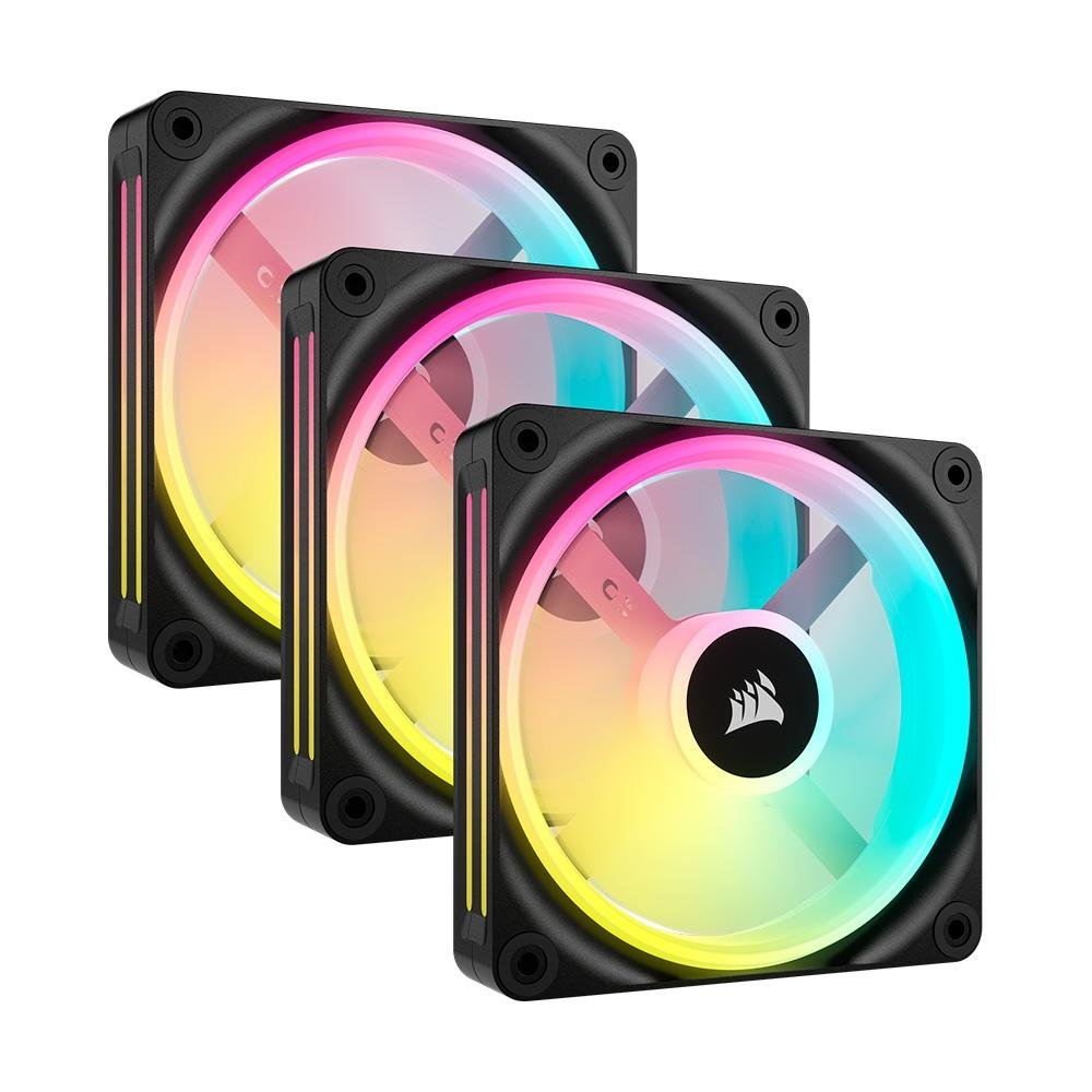Kit com  3 Ventoinhas Corsair iCUE LINK QX120, 120mm, RGB, Preto - CO-9051002-WW 4