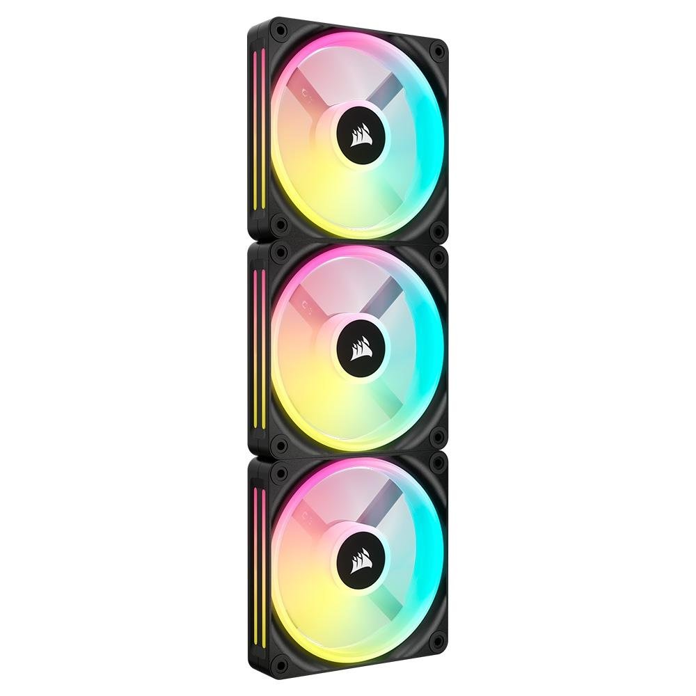 Kit com 3 Ventoinhas Corsair iCUE LINK QX120, 120mm, RGB, Preto - CO-9051002-WW - view 12