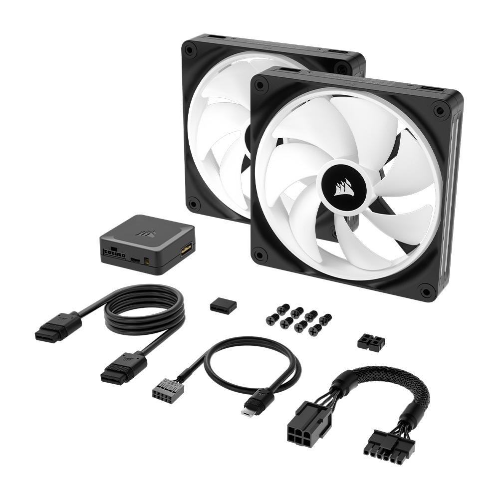 Imagem 13 de 16 do produto Kit Com 2 Ventoinhas Corsair iCUE LINK QX140, 140mm, RGB, Preto - CO-9051004-WW